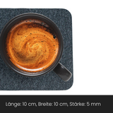 Glasuntersetzer Filz 10 x 10cm