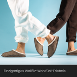 Filzpantoffeln mit Bio-Baumwoll Plüsch