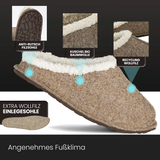 Filzpantoffeln mit Bio-Baumwoll Plüsch