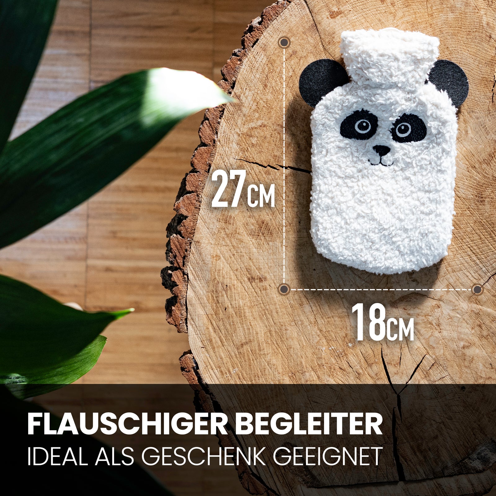 Neopren Wasserflaschenüberzug Mit Panda-Muster – Isoliert, Verstellbarer Gurt, 2 Größen