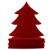 Weihnachtsuntersetzer 8er-Set Baum Rot