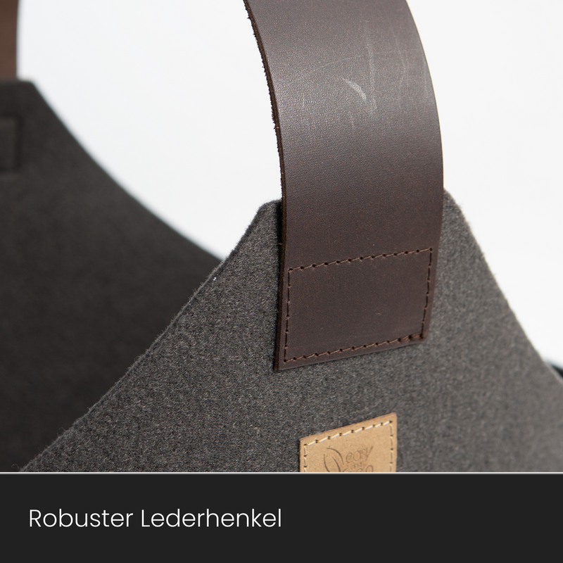 Kaminholzkorb Filz | 60 Liter | Anthrazit