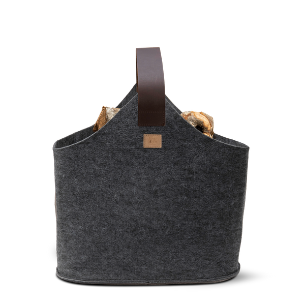 Kaminholzkorb Filz | 60 Liter | Anthrazit