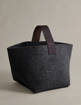 Korb für Kaminholz Filz | 40 Liter | Anthrazit