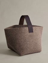 Korb für Kaminholz Filz | 40 Liter | Beige