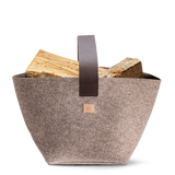 Korb für Kaminholz Filz | 40 Liter | Beige