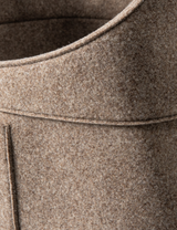 Holzkorb für Kaminholz Filz | 70 Liter | Beige
