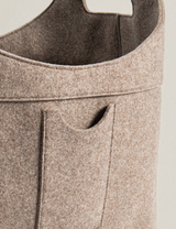 Holzkorb für Kaminholz Filz | 70 Liter | Beige