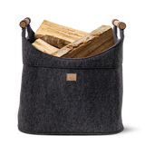 Holzkorb für Kaminholz Filz | 70 Liter | Anthrazit