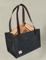 Kaminholztasche Filz | 25 Liter | Anthrazit