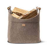 Holzkorb für Kaminholz Filz | 70 Liter | Beige