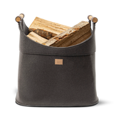 Holzkorb für Kaminholz Filz | 70 Liter | Trüffel