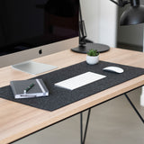 Schreibtischunterlage Filz | 60x40cm | upcycling rPET | Anthrazit