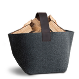 Korb für Kaminholz Filz | 40 Liter | Anthrazit