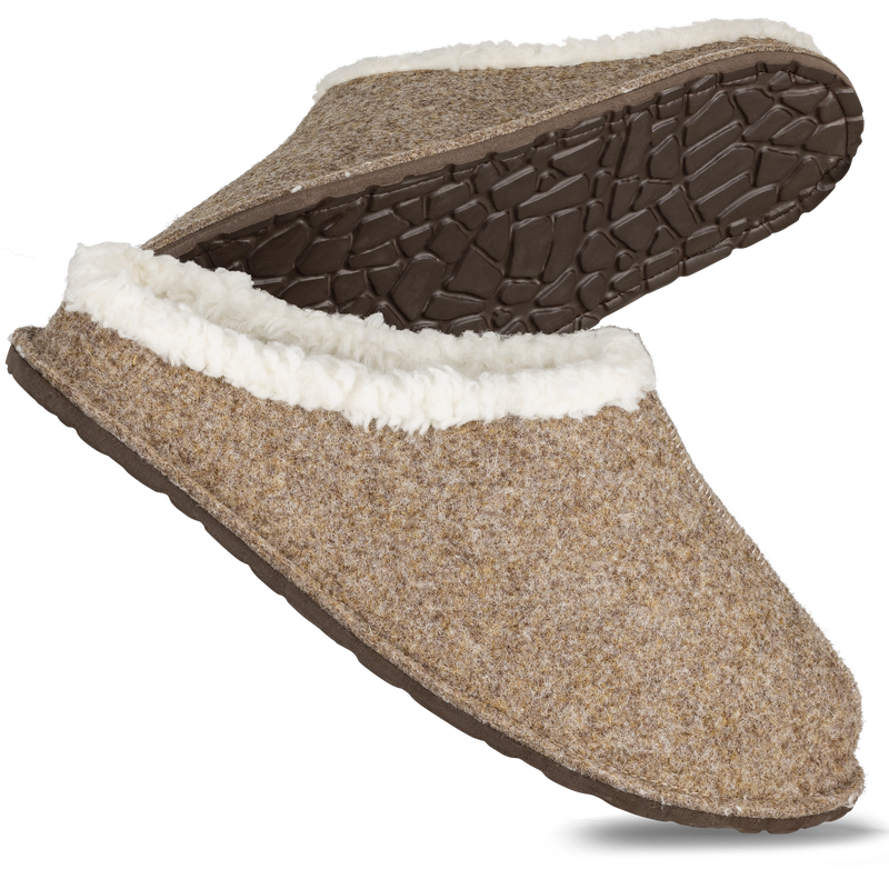 Filzpantoffeln mit Bio-Baumwoll Plüsch