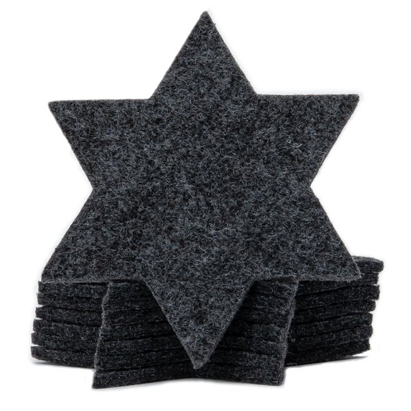 Weihnachtsuntersetzer 8er-Set Stern Grau