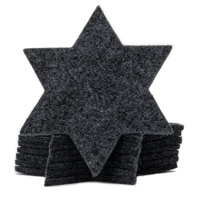 Weihnachtsuntersetzer 8er-Set Stern Grau