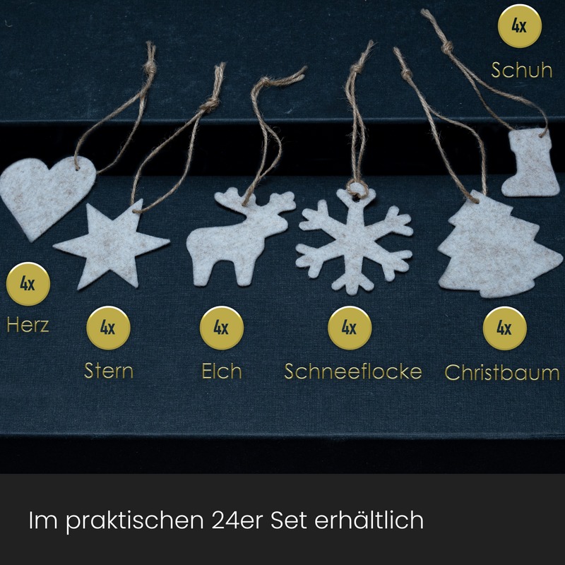Christbaumschmuck 24-teilig Beige