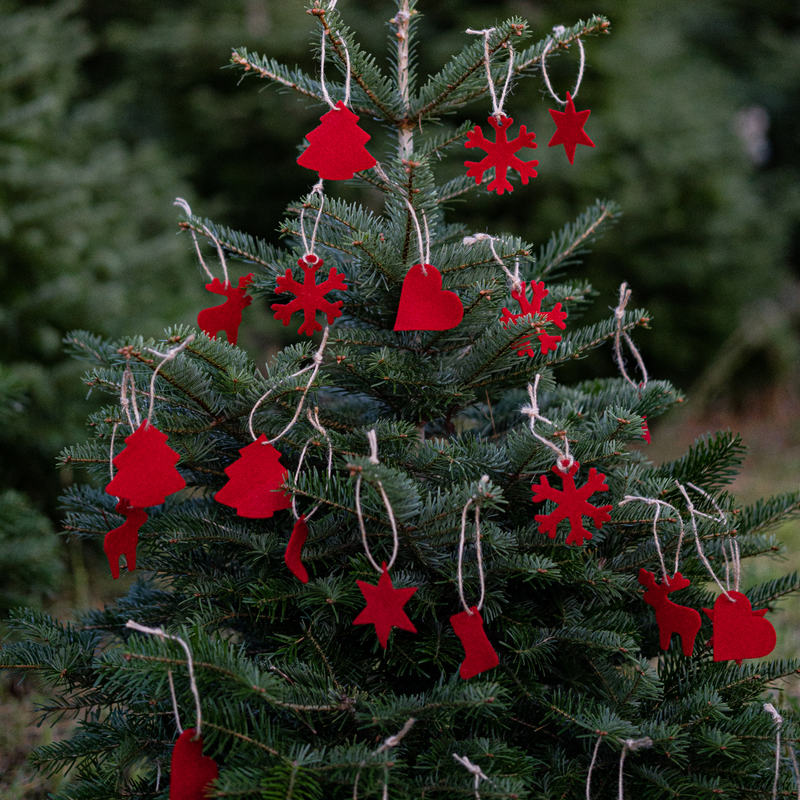 Christbaumschmuck 24-teilig Grau