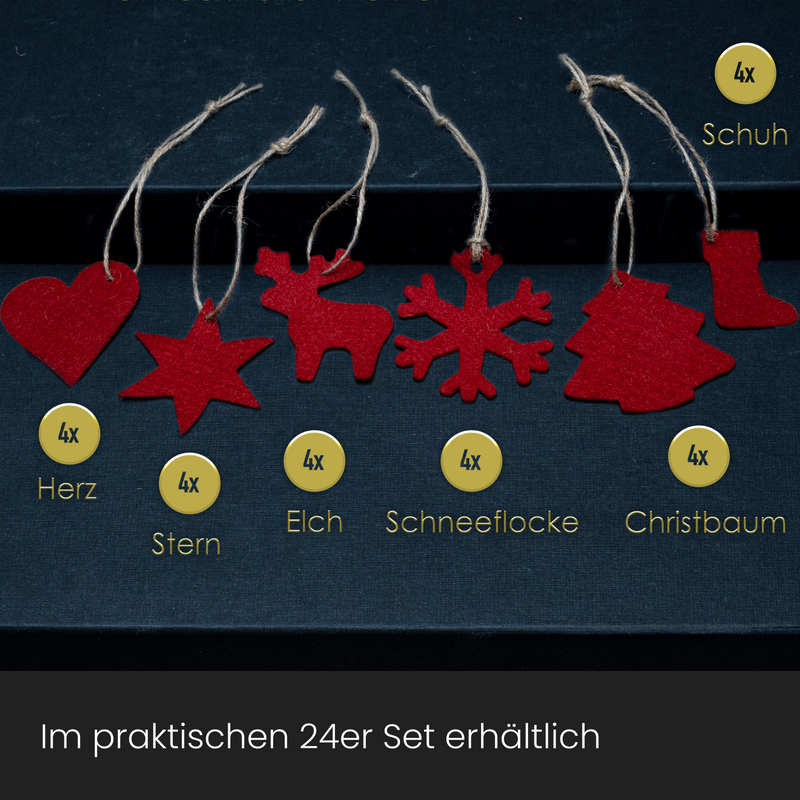 Christbaumschmuck 24-teilig Grau