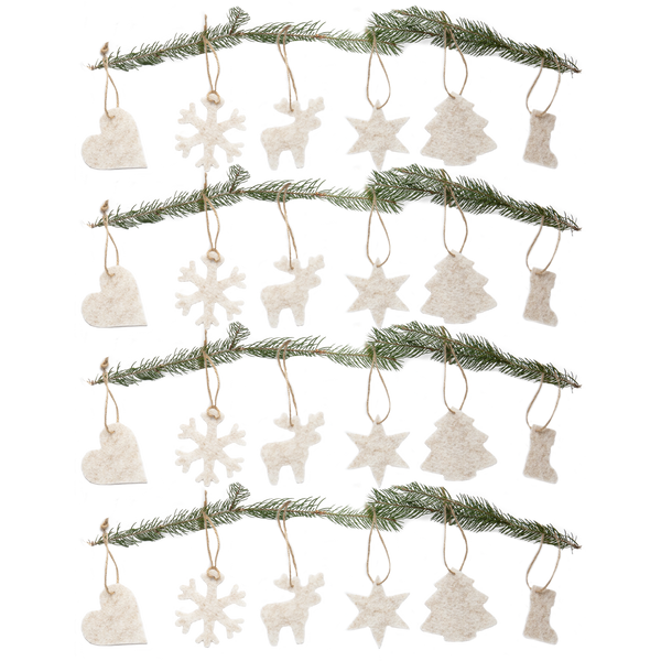 Christbaumschmuck 24-teilig Beige