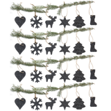 Christbaumschmuck 24-teilig Grau