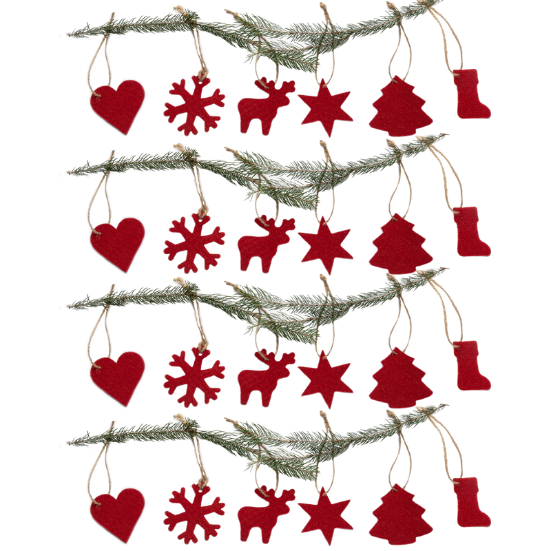 Christbaumschmuck 24-teilig Rot
