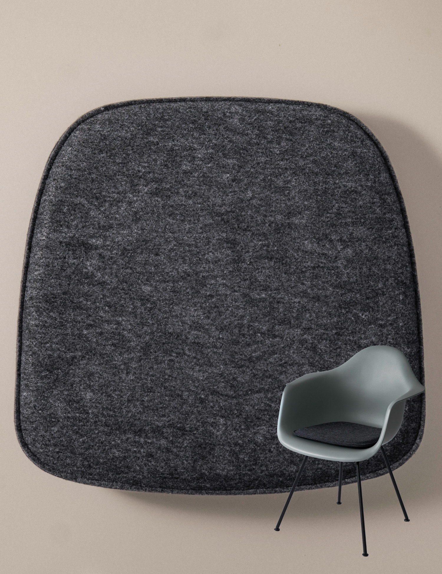 Sitzkissen Filz Eckig 40 x 39cm