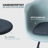 Sitzkissen Filz Oval | upcycling rPET | Rutschfest | 4er Set