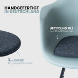 Sitzkissen Filz Oval | upcycling rPET | Rutschfest | 2er Set