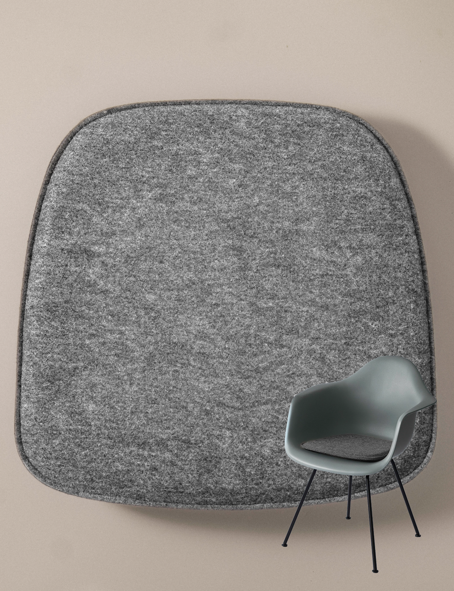 Sitzkissen Filz Eckig 40 x 39cm