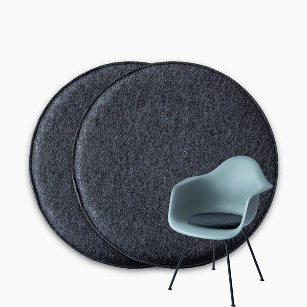 Sitzkissen Filz Rund | upcycling rPET | Rutschfest | 2er Set