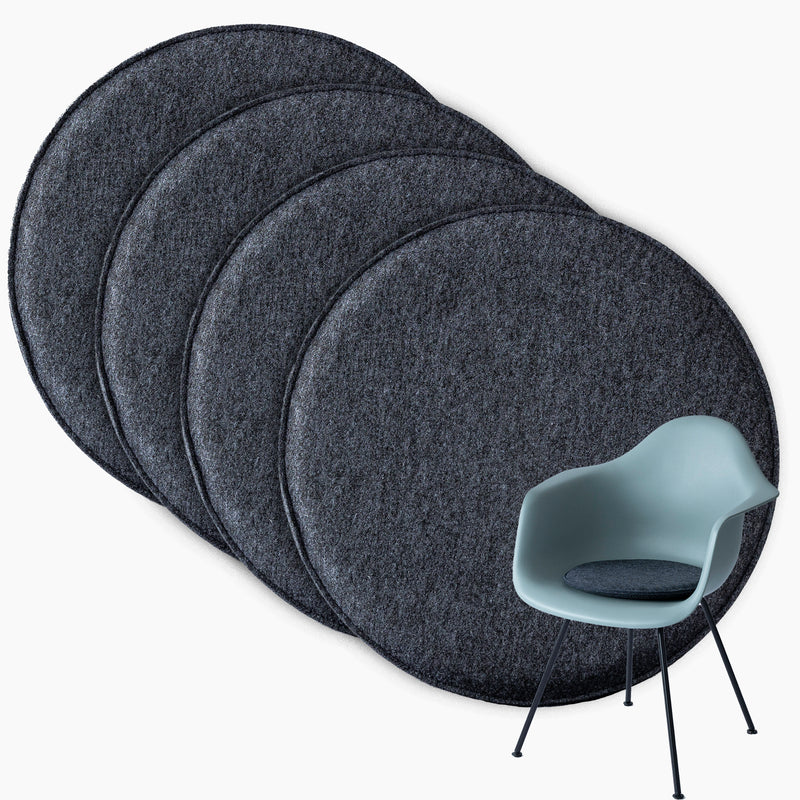 Sitzkissen Filz Rund | upcycling rPET | Rutschfest | 4er Set