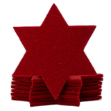 Weihnachtsuntersetzer 8er-Set Stern Rot