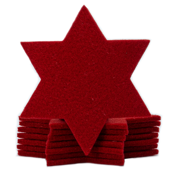 Weihnachtsuntersetzer 8er-Set Stern Rot