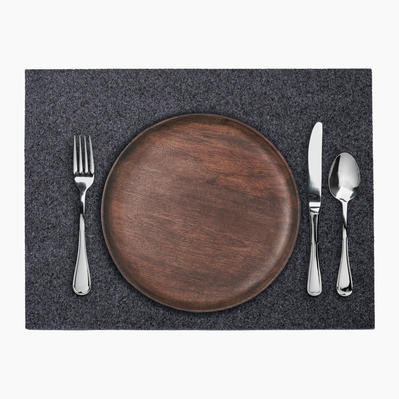 Tischset Filz 40 x 30cm | upcycling rPET | Anthrazit