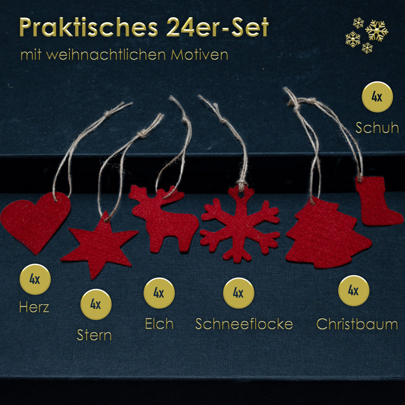 Christbaumschmuck 24-teilig Rot